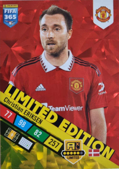 C. ERIKSEN (Man.United) - PANINI FIFA 365 COLLECTION 2023 -`LIMITED EDITION` FOIL TRADING CARD