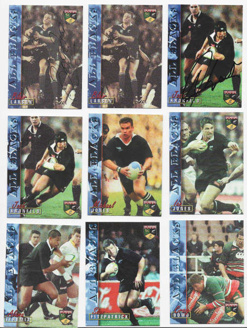 ALL BLACKS - PANINI RUGBY CARD COLLECTION 1997 - Complete Set of 30 Trading Cards - 5 Signed card