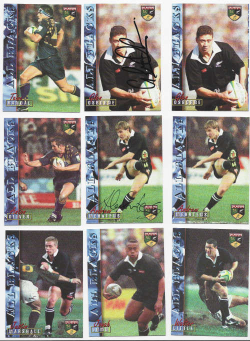 ALL BLACKS - PANINI RUGBY CARD COLLECTION 1997 - Complete Set of 30 Trading Cards - 5 Signed card