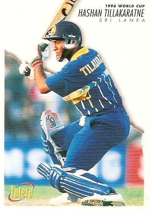 HASHN TILLAKARATNE (Sri Lanka) - 1996 FUTERA CRICKET WORLD CUP COLLECTION - BASE TRADING CARD 17
