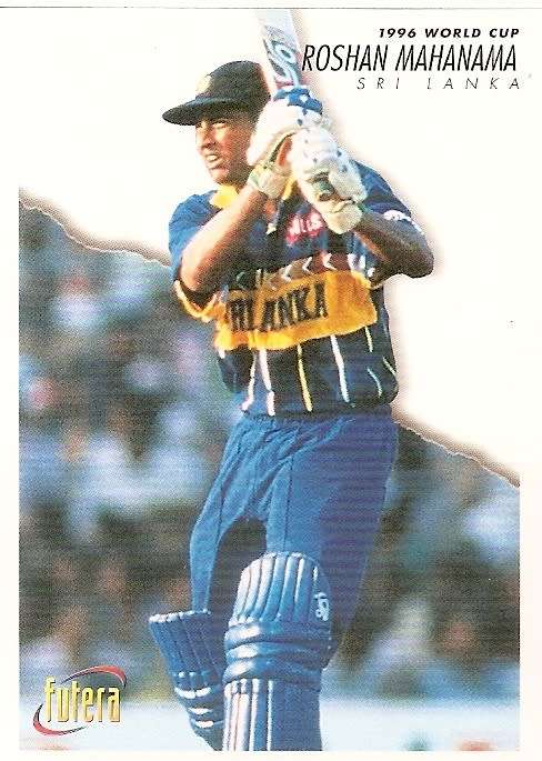 ROSHAN MAHANAMA (Sri Lanka) - 1996 FUTERA CRICKET WORLD CUP COLLECTION - BASE TRADING CARD 8