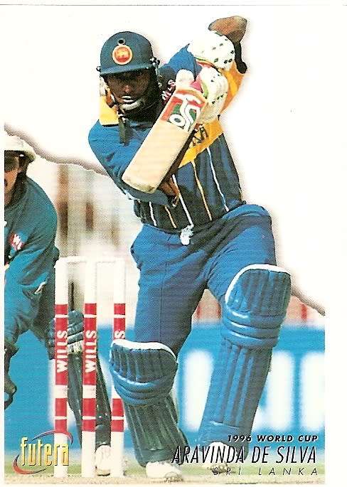 ARAVINDA DE SILVA (Sri Lanka) - 1996 FUTERA CRICKET WORLD CUP COLLECTION - BASE TRADING CARD 10