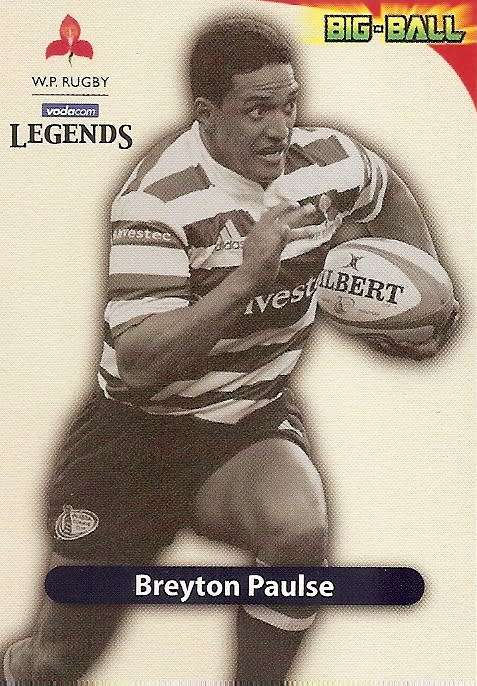 BREYTON PAULSE - 2010 BIG BALL RUGBY COLLECTION -   `LEGEND` TRADING CARD WP44