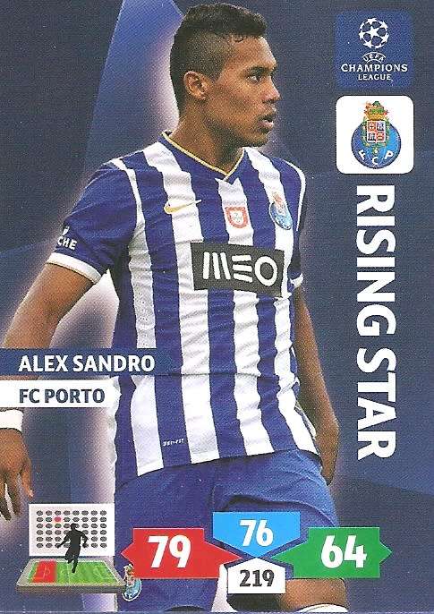 ALEX SANDRO (Porto) - PANINI `CHAMPIONS LEAGUE` 2013/14 - `RISING STAR` TRADING CARD