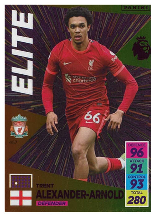 TRENT ALEX. ARNOLD - PANINI Adrenalyn EPL 2021/2022 - PLATINUM FOIL `ELITE` TRADING CARD 457