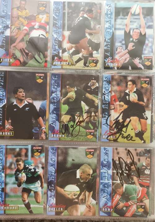 PANINI RUGBY CARD COLLECTION 1997 - Complete Set of 115 Trading Cards - Plus 27 Signed cards