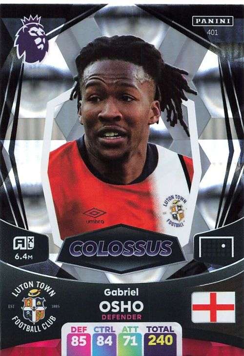 GABRIEL OSHO - PANINI English Premier League 2023/24 -FOIL `COLOSSUS` TRADING CARD 401
