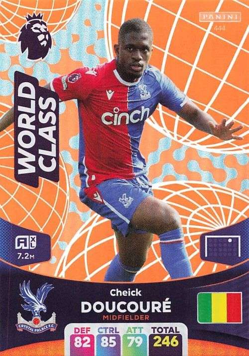 C. DOUCOURE - PANINI English Premier League 2023/24 -FOIL `WORLD CLASS` TRADING CARD 444