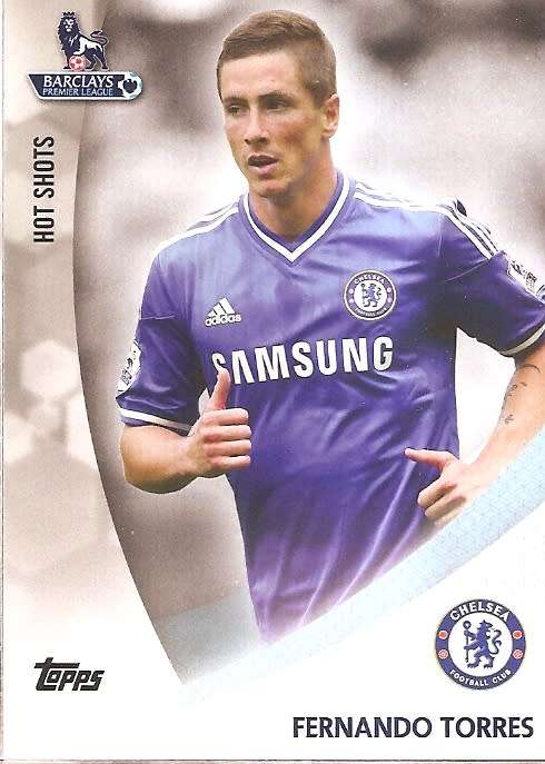 FERNANDO TORRES (Chelsea) - TOPP AUTHENTICS 2013 -  `HOTSHOT` TRADING CARD HSFT