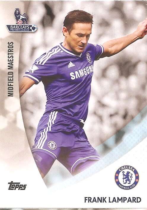 FRANK LAMPARD (Chelsea) - TOPP AUTHENTICS 2013 - `MIDFIELD MAESTROS` TRADING CARD MMFL