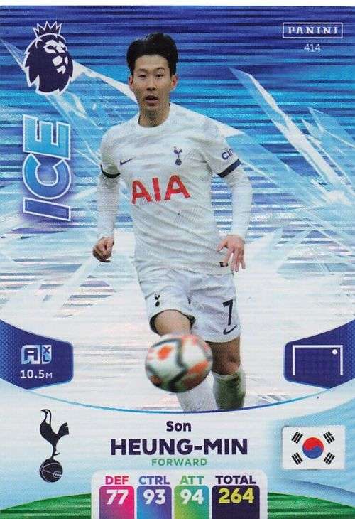 SON HEUNG MIN - PANINI English Premier League 2023/24 -FOIL `ICE` TRADING CARD 414