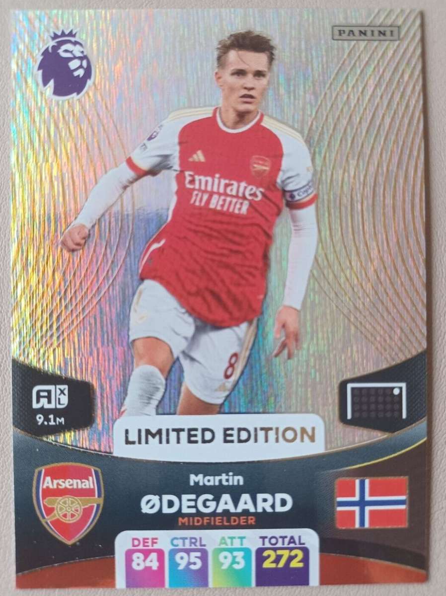 MARTIN ODEGAARD - PANINI English Premier League 2023/24 -  `LIMITED EDITION` TRADING CARD