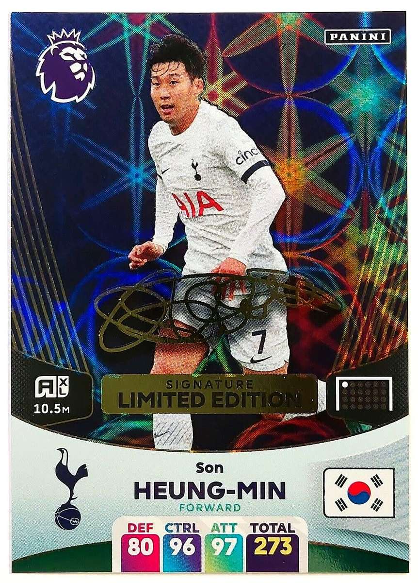 SON HEUNG MIN - PANINI English Premier League 2023/24 - RARE `SIGNATURE LIMITED EDITION` CARD