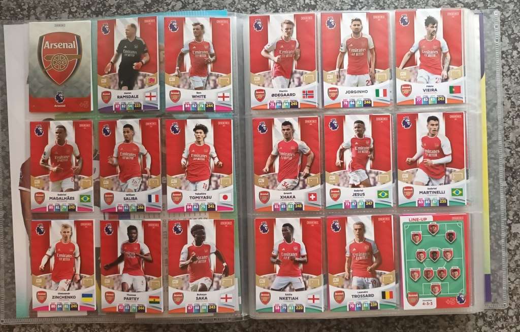PANINI English Premier League 23/2024 -  COMPLETE 459 TRADING CARD COLLECTION - NO Golden Ballers