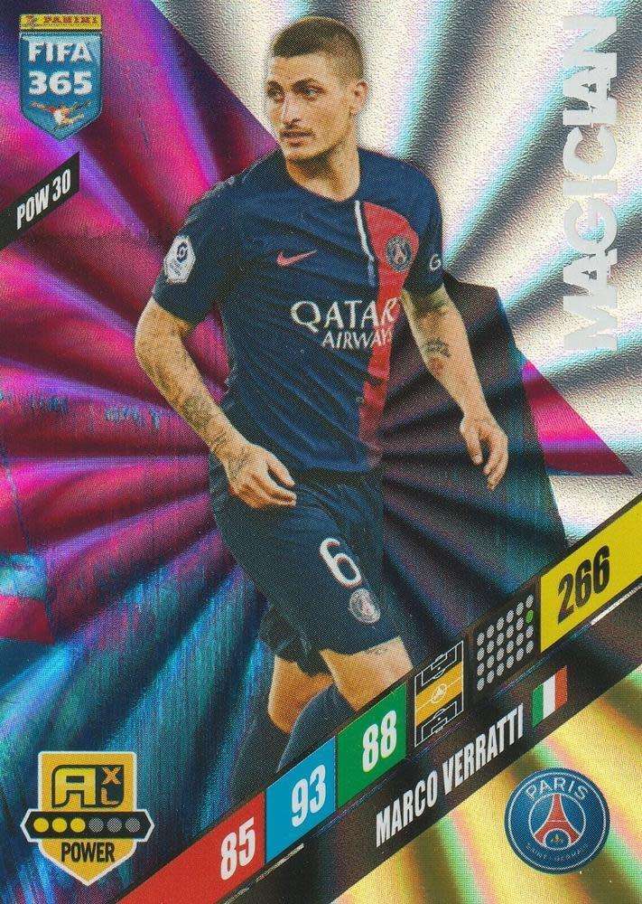 MARCO VERATTI - PANINI `FIFA 365 COLLECTION` 2024 - `MAGICIAN` FOIL TRADING CARD POW30