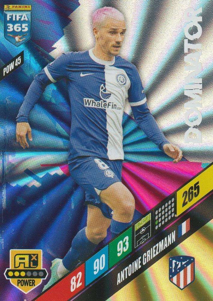ANTOINE GRIEZMAN - PANINI `FIFA 365 COLLECTION` 2024 - `DOMINATOR` FOIL TRADING CARD POW45