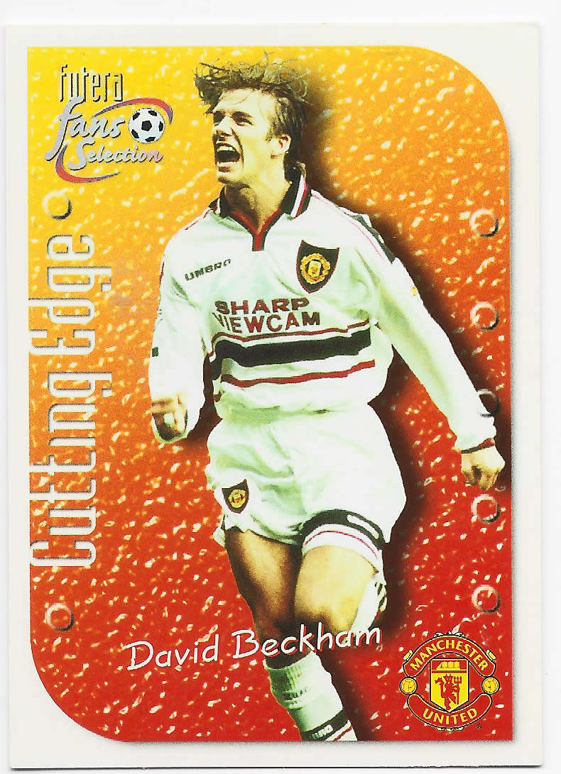 DAVID BECKHAM - FUTERA `MANCHESTER UNITED` FANS SELLECTION 1999 - BASE TRADING CARD 7