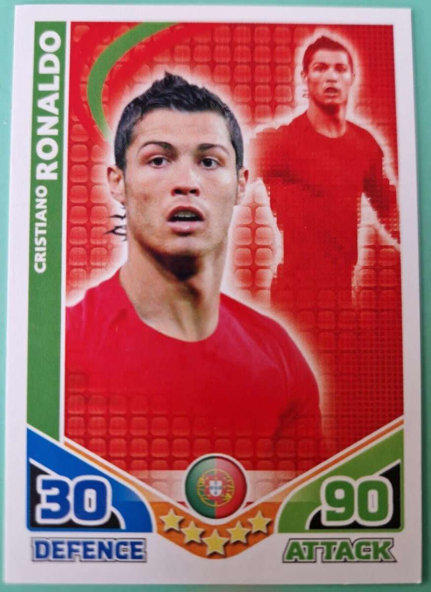 CRISTIANO RONALDO - TOPPS FIFA WORLD CUP 2010 - BASE TRADING CARD - UK EDITIION