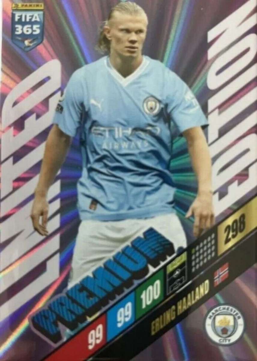 ERLING HAALAND - PANINI `FIFA 365 COLLECTION` 2024 - PREMIUM`LIMITED EDITION` FOIL TRADING CARD