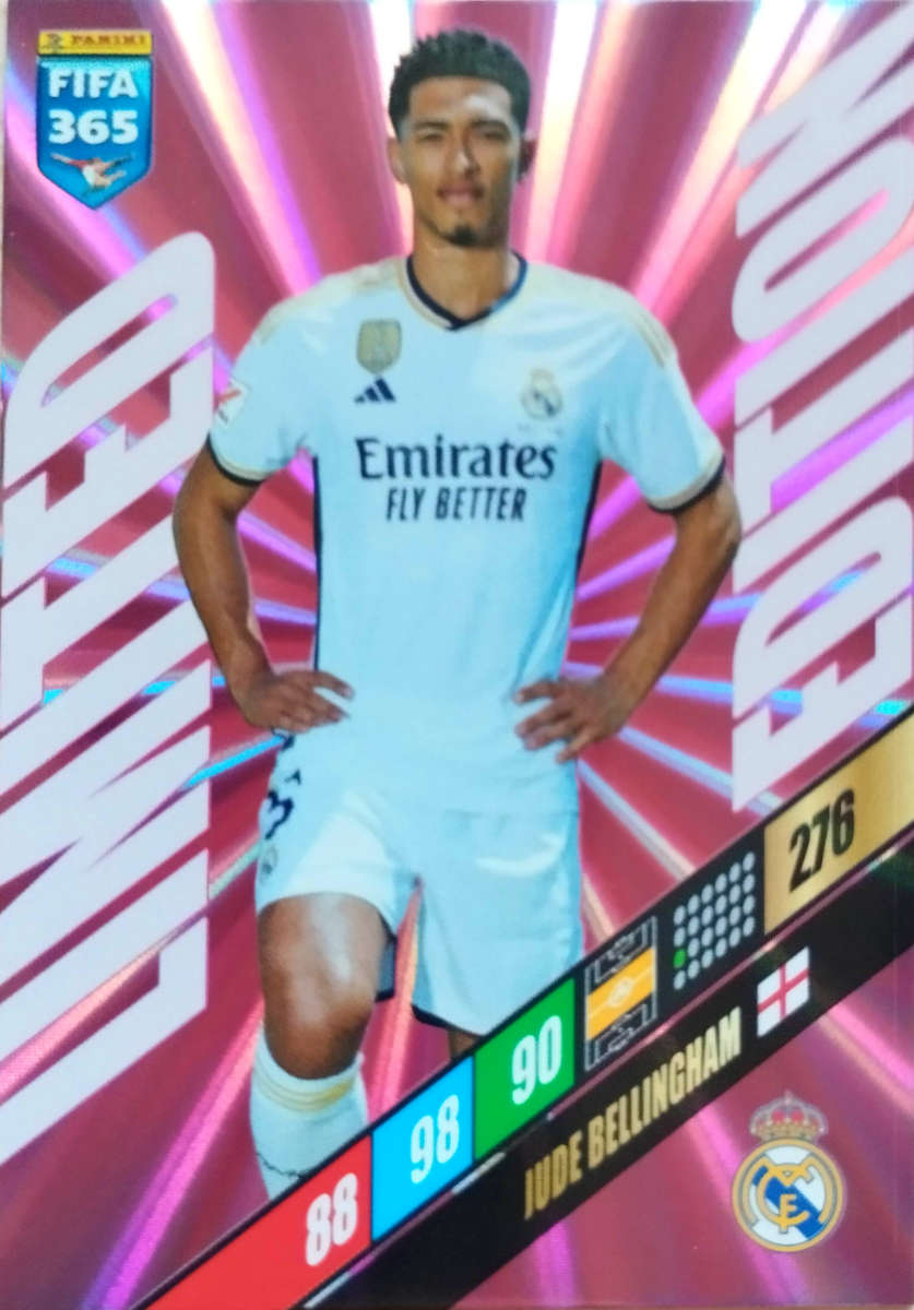 JUDE BELLINGHAM - PANINI `FIFA 365 COLLECTION` 2024 - `LIMITED EDITION` FOIL TRADING CARD