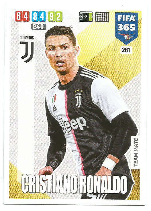 CRISTIANO RONALDO - PANINI `FIFA 365`COLLECTION 2020 - BASE TRADING CARD 261
