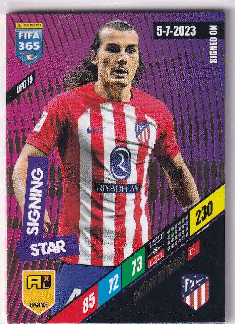 CAGLAR SOYUNCU  - PANINI `FIFA 365 COLLECTION` 2024 UPDATES - `STAR SIGNING` FOIL TRADING CARD UPG15