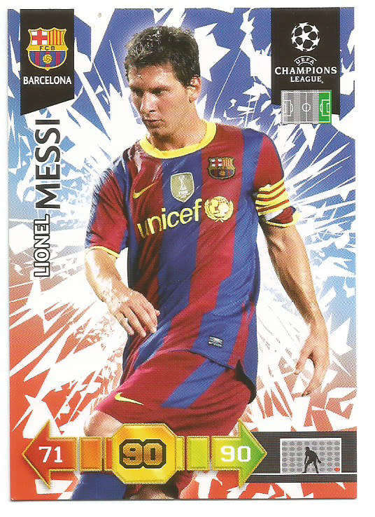LIONEL MESSI - PANINI CHAMPIONS LEAGUE 2010/2011 - BASE TRADING CARD