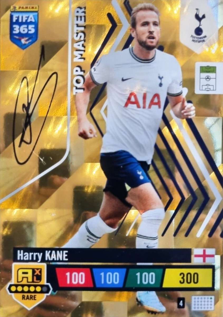 HARRY KANE - PANINI `FIFA 365 COLLECTION` 2023 - GOLD `TOP MASTER` FOIL TRADING CARD 4