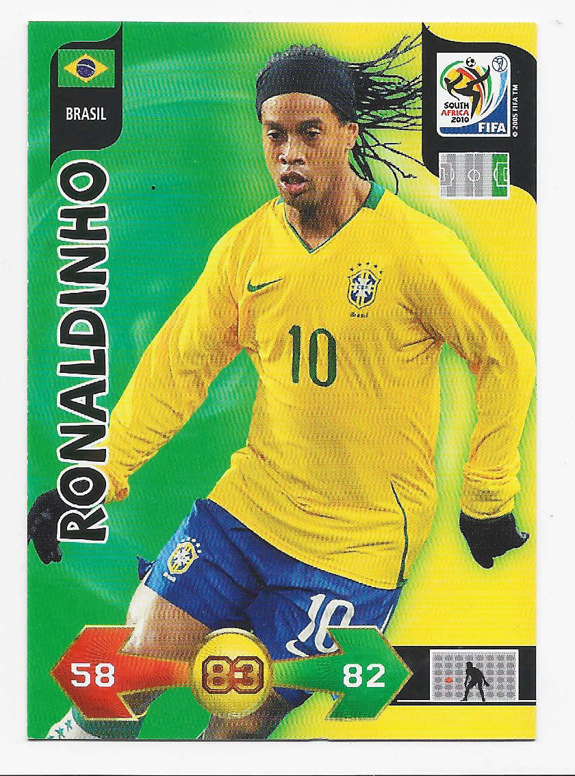RONALDINHO - PANINI `FIFA WORLD CUP` 2010 - BASE TRADING CARD
