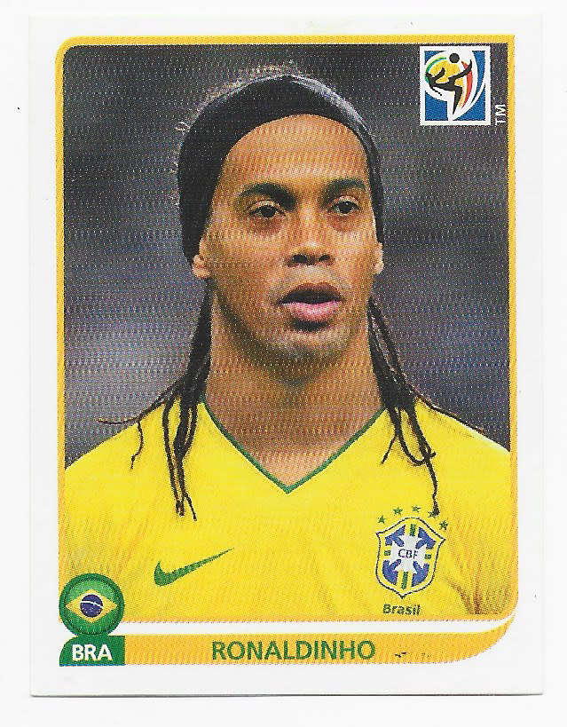 RONALDINHO - PANINI `FIFA WORLD CUP` 2010 STICKER COLLECTION - STICKER CARD 500