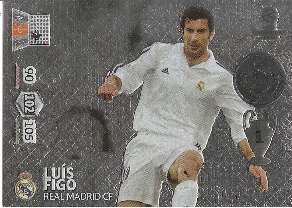 LUIS FIGO - PANINI CHAMPIONS LEAGUE 2012/2013 - RARE FOIL `LEGEND` TRADING CARD