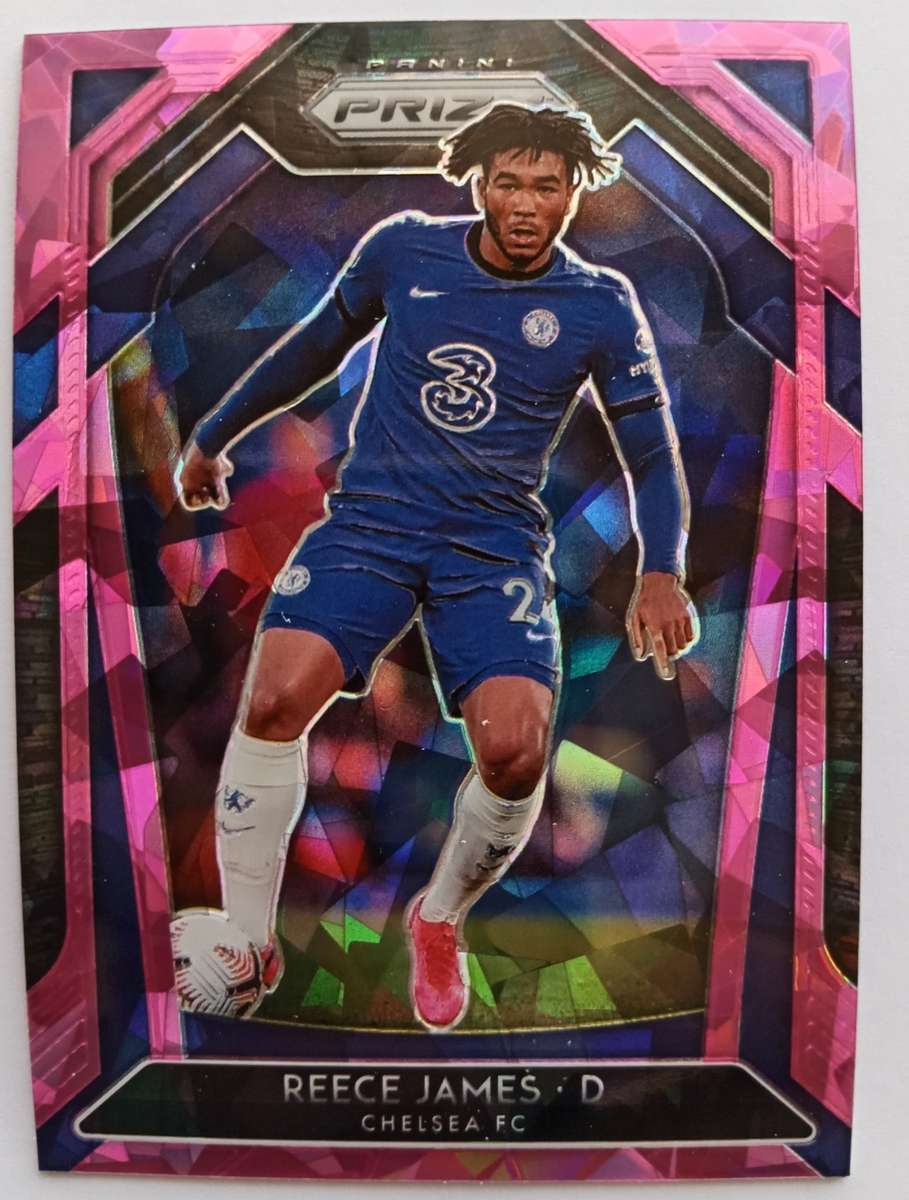 REECE JAMES (Chelsea) - PANINI P/League PRIZM 2021 - `PINK CRACKED ICE` TRADING CARD 215