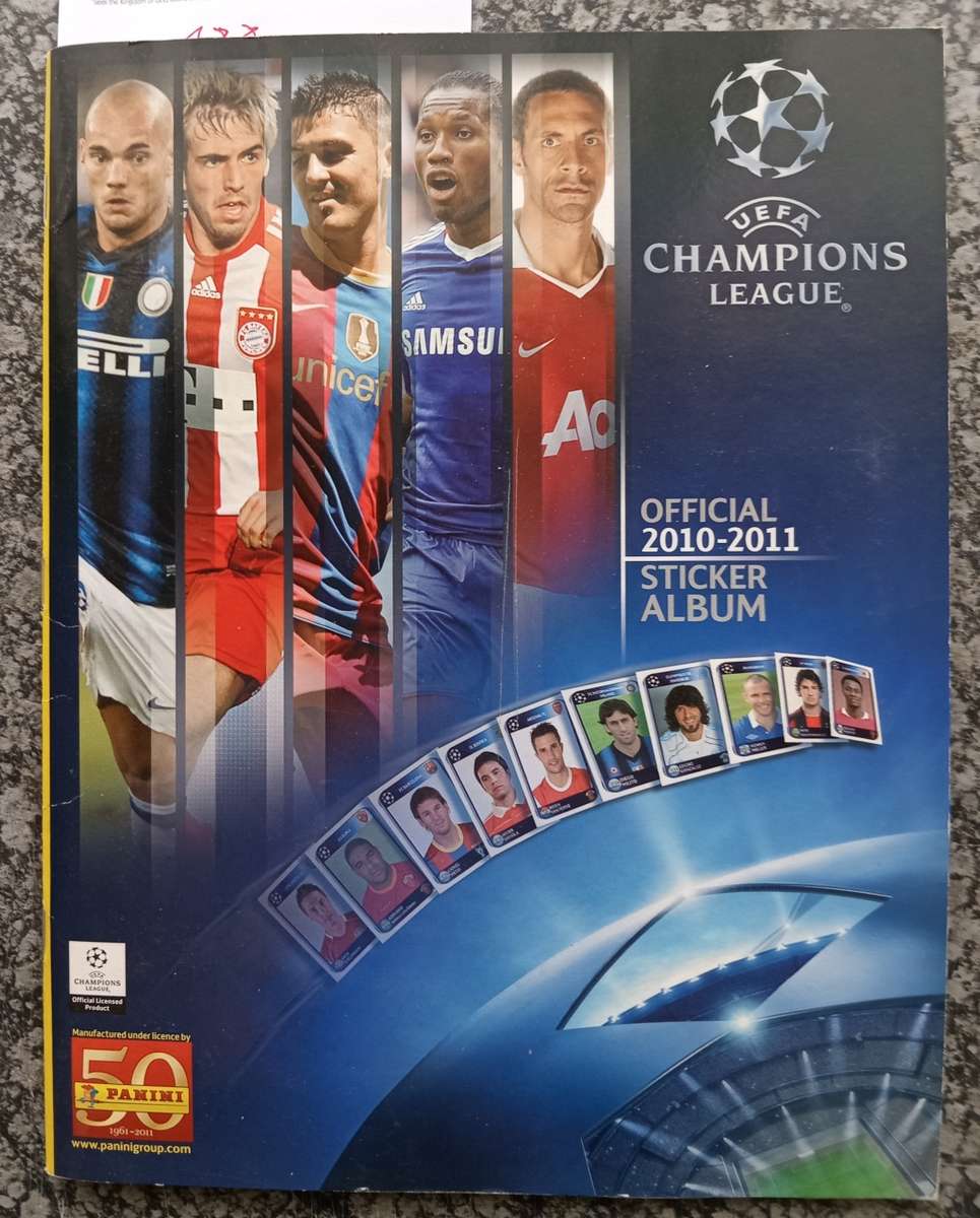 PANINI CHAMPIONS LEAGUE 2010/11 STICKER COLLECTION - ALMOST COMPLETE BOOK