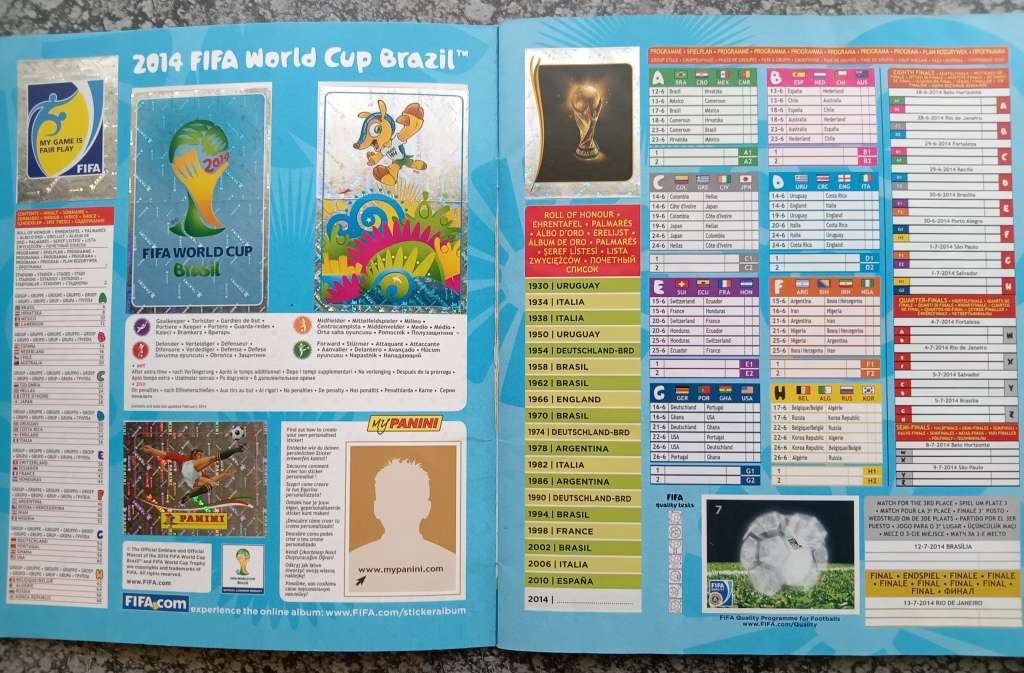 PANINI FIFA WORLD CUP 2014 STICKER COLLECTION - ALMOST COMPLETE BOOK
