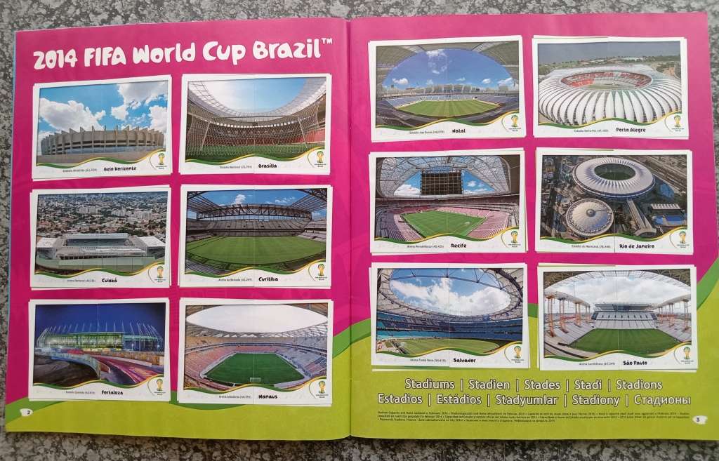 PANINI FIFA WORLD CUP 2014 STICKER COLLECTION - ALMOST COMPLETE BOOK
