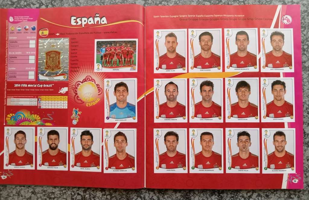 PANINI FIFA WORLD CUP 2014 STICKER COLLECTION - ALMOST COMPLETE BOOK