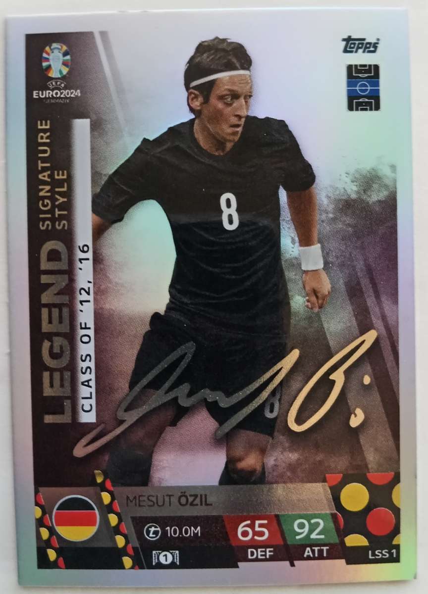 MESUT OZIL - Topps `UEFA EURO 2024` Collection - LEGEND `SIGNATURE` Trading Card LSS1
