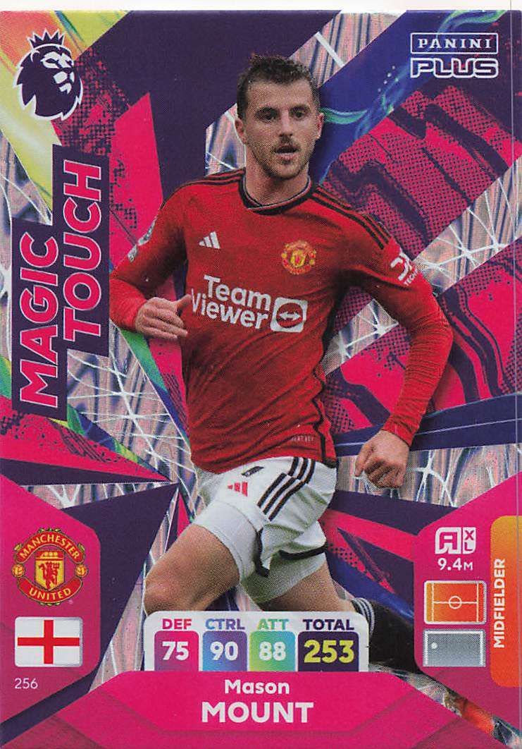 MASON MOUNT - PANINI E/Premier League PLUS 2024 - FOIL `MAGIC TOUCH` TRADING CARD 256