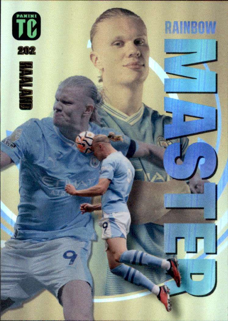 ERLING HAALAND - PANINI `TOP CLASS` 2024 - RARE FOIL `RAINBOW MASTER` TRADING CARD 202