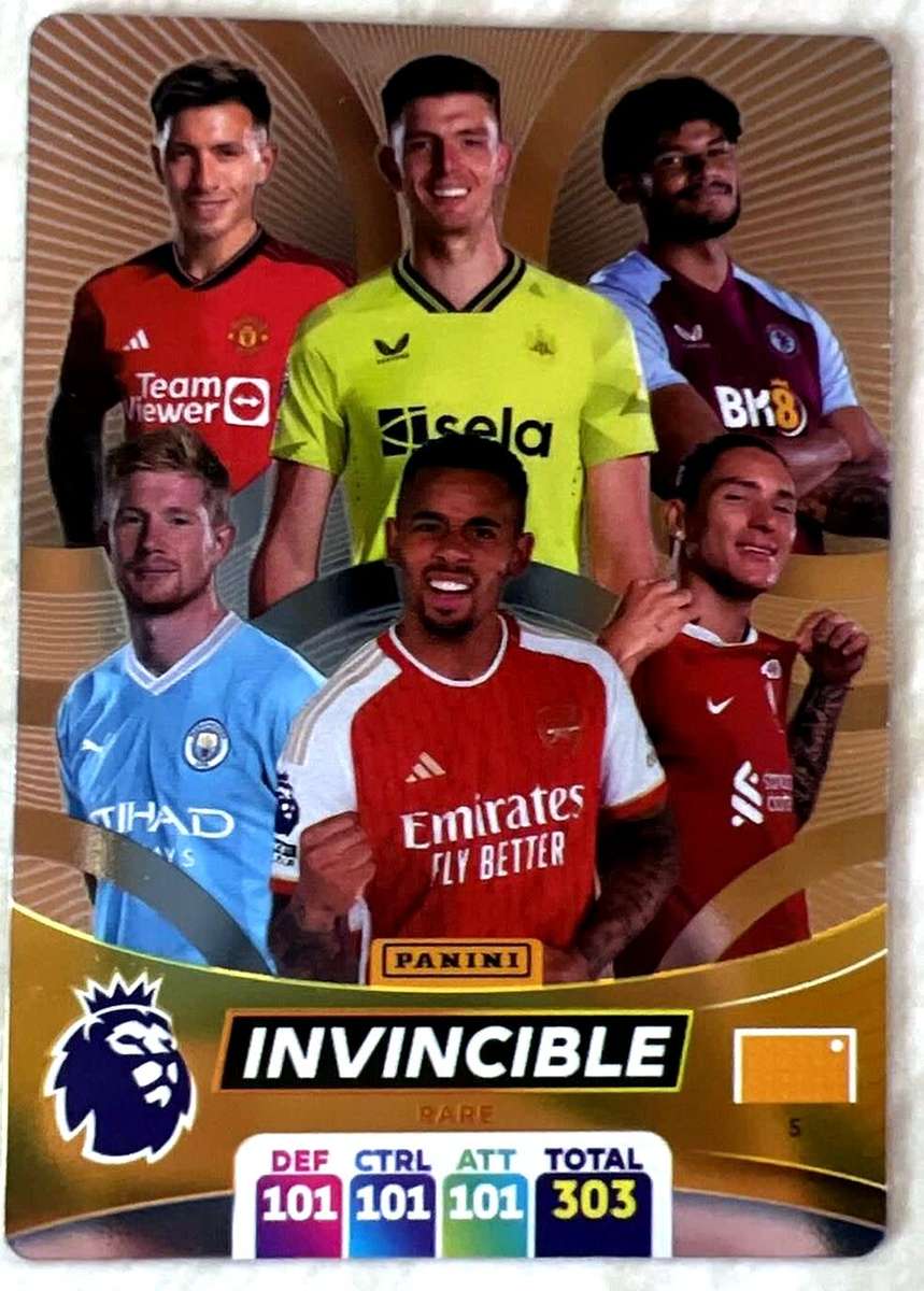 INVINCIBLE - PANINI English Premier League 2023/24 - SUPER RARE `GOLDEN BALLER` TRADING CARD 5