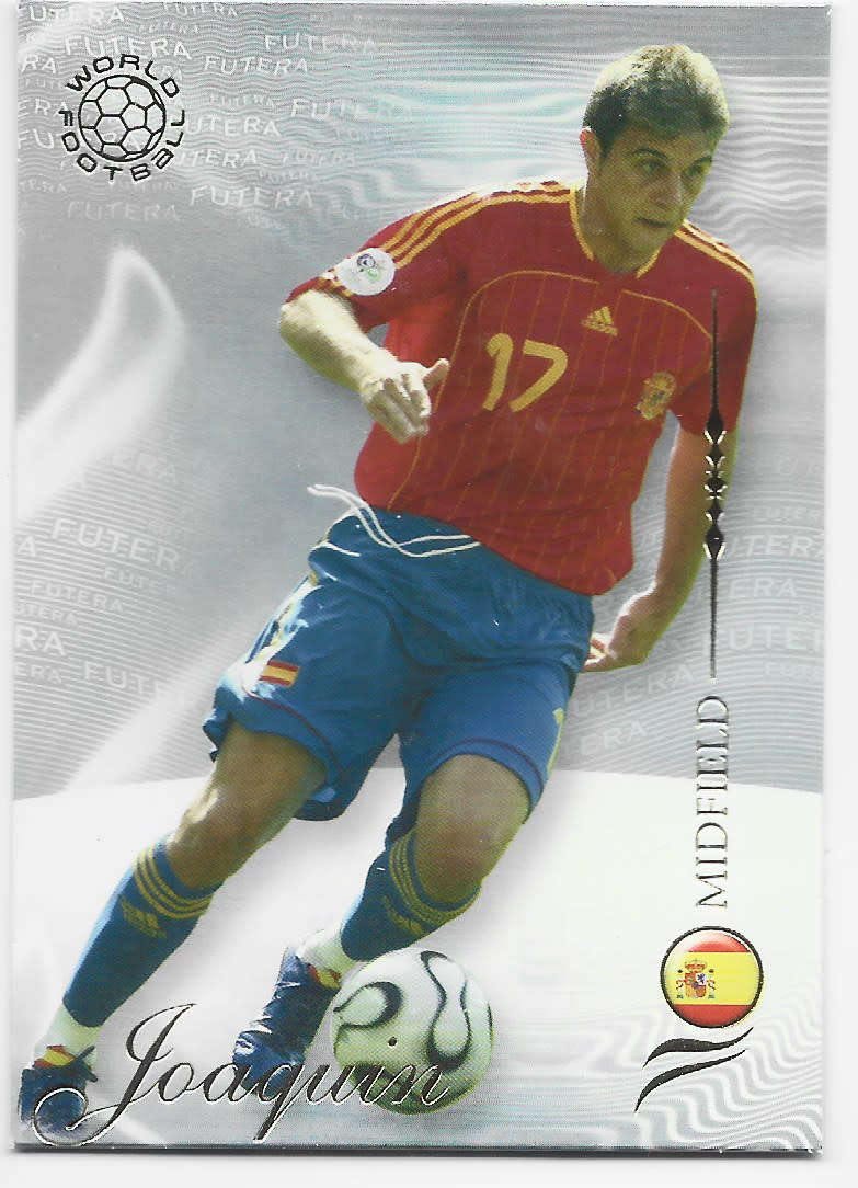 JOAQUIN (Spain) - FUTERA WORLD FOOTBALL 2007 COLLECTION - RARE TRADING CARD 91