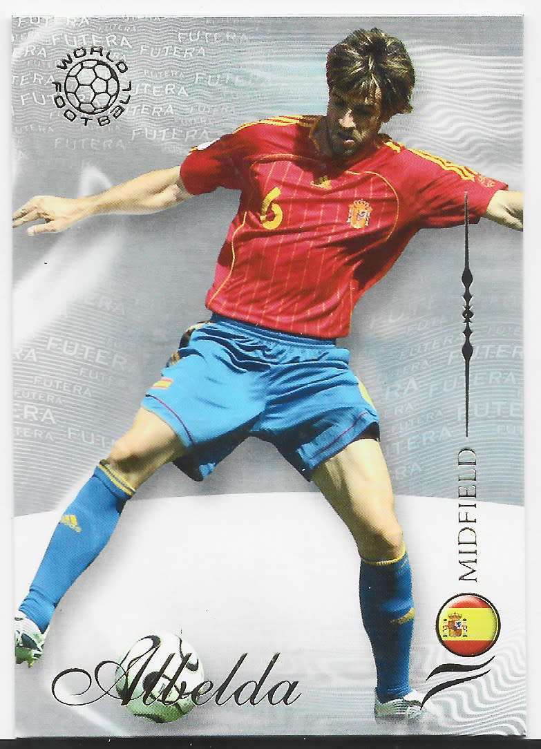 DAVID ALBELDA (Spain) - FUTERA WORLD FOOTBALL 2007 COLLECTION - RARE TRADING CARD 64