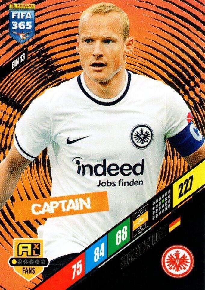 SEBASTIAN RODE - PANINI `FIFA 365 COLLECTION` 2024 - `CAPTAIN` FOIL TRADING CARD EIN13