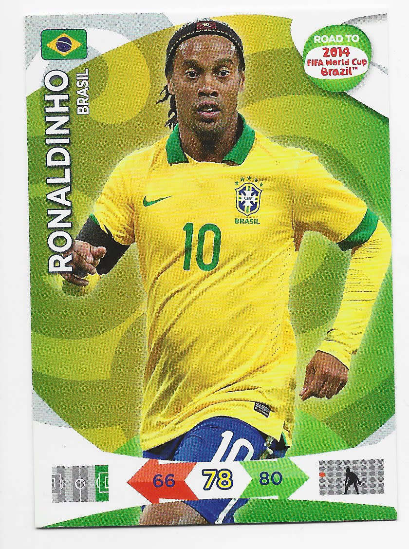 RONALDINHO - PANINI `RTWC FIFA WORLD CUP` 2014  - BASE TRADING CARD