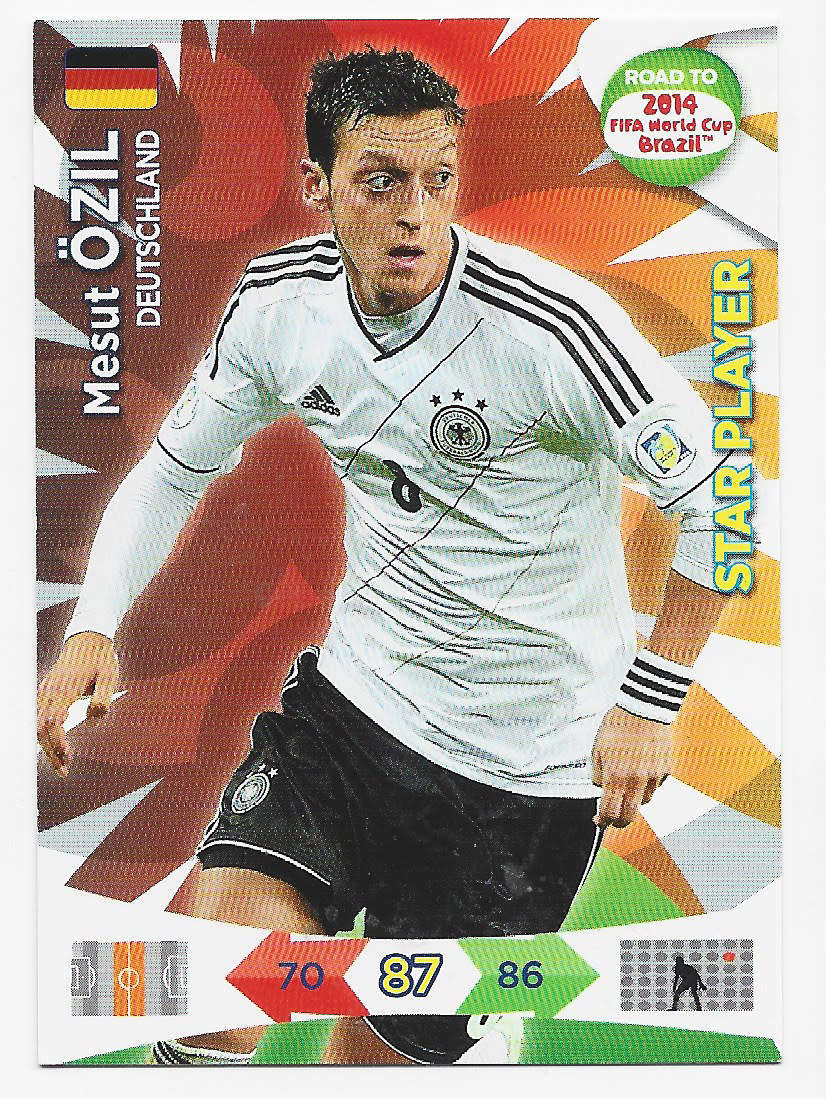 MESUT OZIL - PANINI "ROAD to the WORLD CUP 2014" - STAR PLAYER TRADING CARD