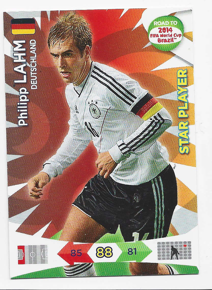 PHILLIP LAHM - PANINI "ROAD to the WORLD CUP 2014" - STAR PLAYER TRADING CARD