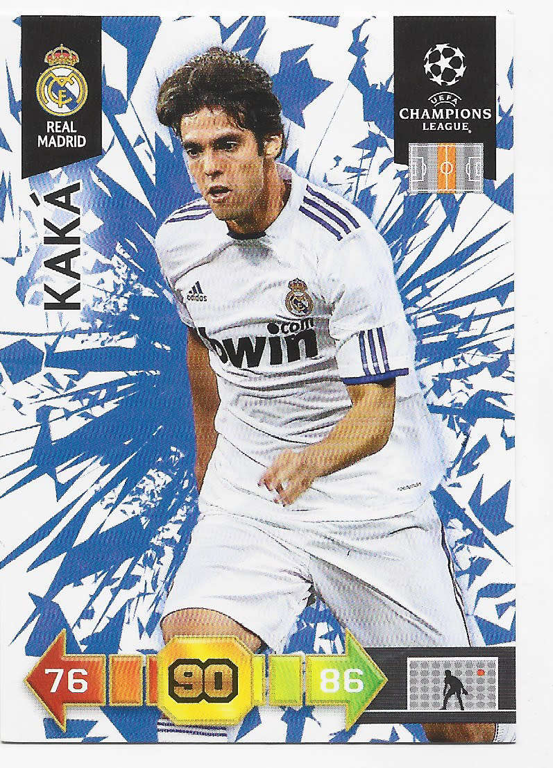 KAKA (Real Madrid) - PANINI `CHAMPIONS LEAGUE` 2010/11 - `BASE` TRADING CARD