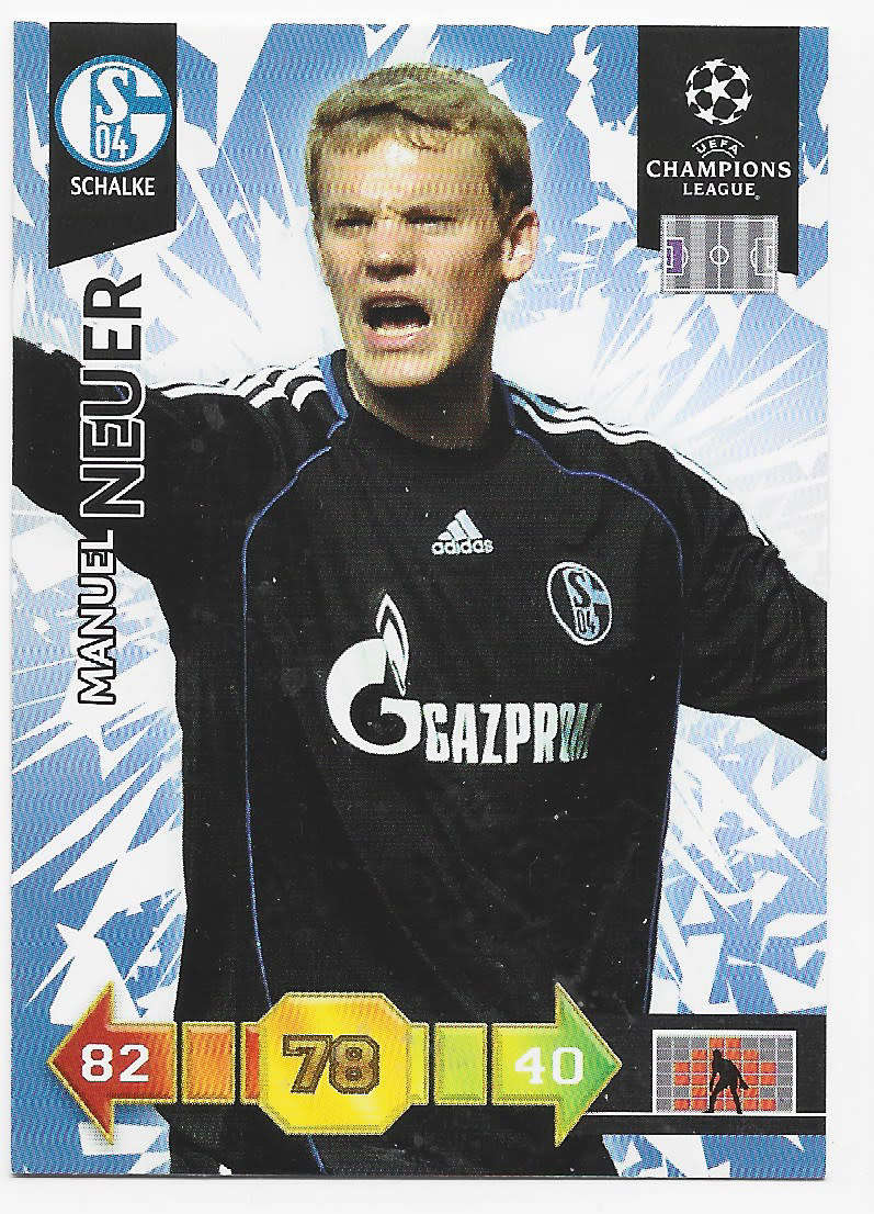 MANUEL NEUER (Schalke) - PANINI `CHAMPIONS LEAGUE` 2010/11 - `BASE` TRADING CARD