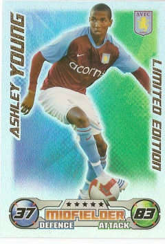MATCH ATTAX 2008/09 - ASHLEY YOUNG LIMITED EDITION CARD