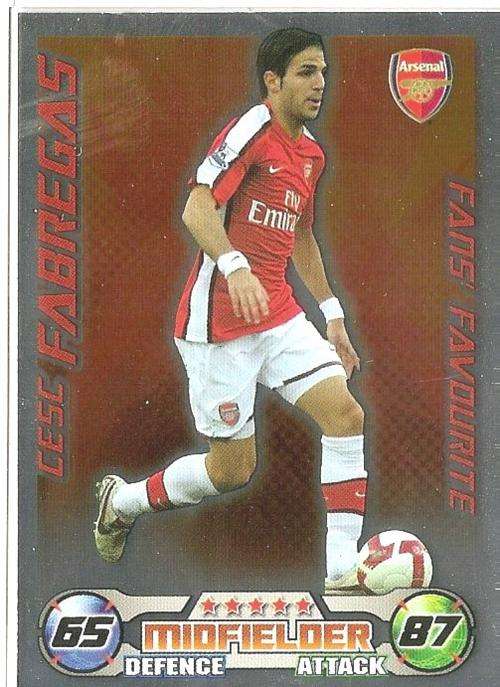 MATCH ATTAX EXTRA 08/09 - CESC FABREGAS FANS FAVOURITE
